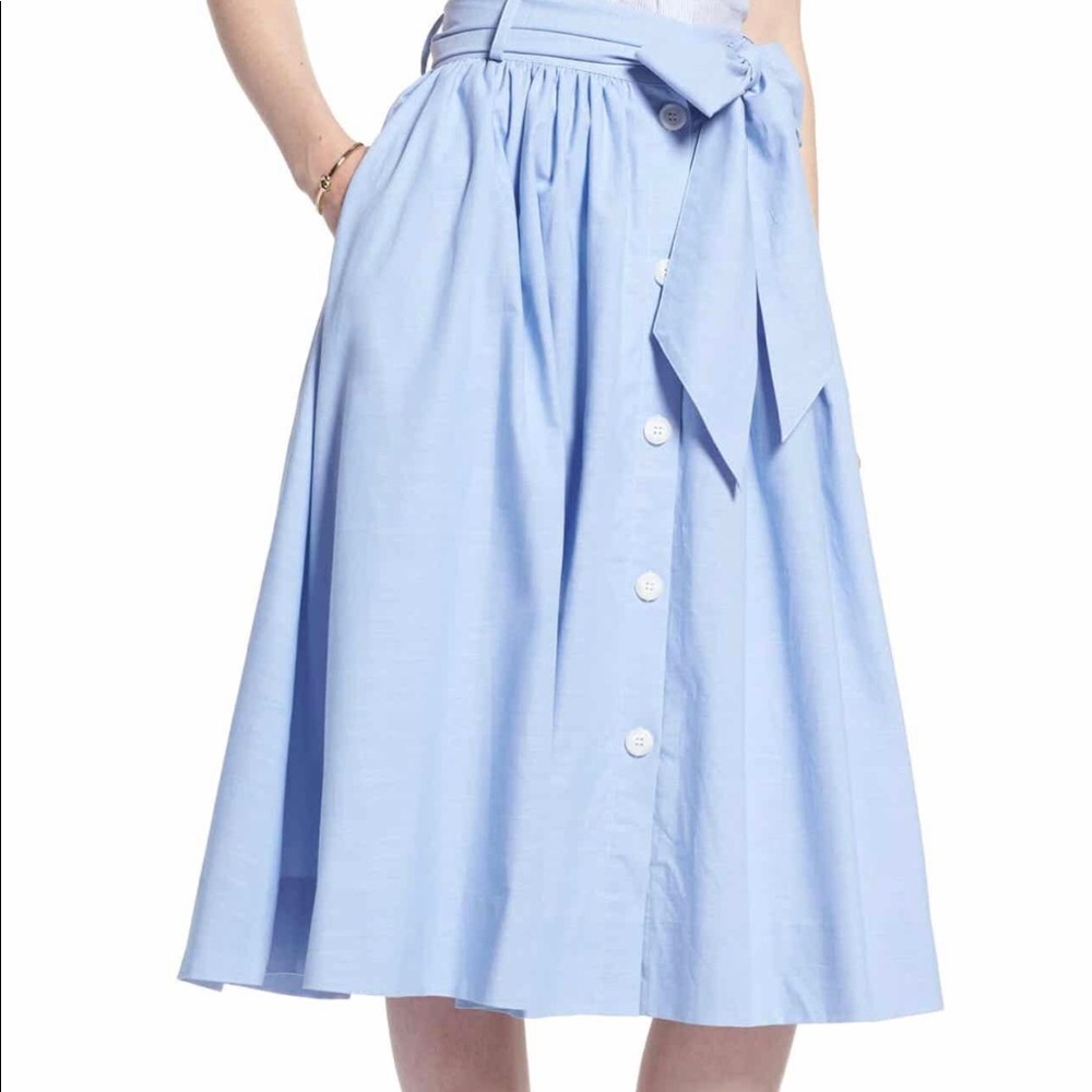 1901 Chambray Bow Tie Skirt